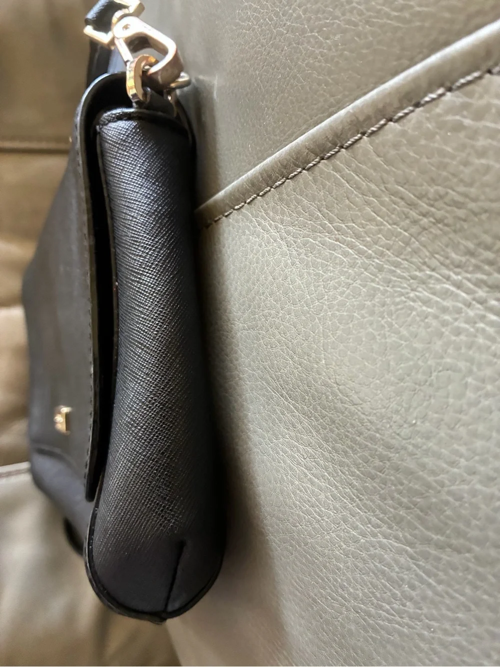 kate spade Black Crossbody Bag with Gold Hardware